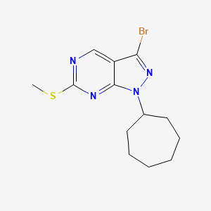 3-Bromo-1-cycloheptyl-6-(methylthio)-1H-pyrazolo[3,4-d]pyrimidine