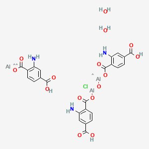 Tris[mu-[2-amino-1,4-benzenedicarboxylato(2-)-kappaO1:kappaO'1]]diaquachloro-mu3-oxotri-aluminum MOF, MIL-101(Al)-NH2