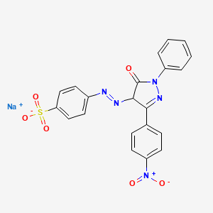 molecular formula C21H14N5NaO6S B12305954 sodium (E)-4-((3-(4-nitrophenyl)-5-oxo-1-phenyl-4,5-dihydro-1H-pyrazol-4-yl)diazenyl)benzenesulfonate 