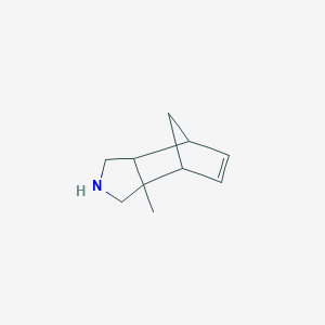 molecular formula C10H15N B12305975 2-Methyl-4-azatricyclo[5.2.1.0,2,6]dec-8-ene 