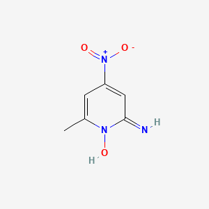 molecular formula C6H7N3O3 B1230598 2-Methyl-6-amino-4-nitropyridine N-oxide CAS No. 40314-76-9