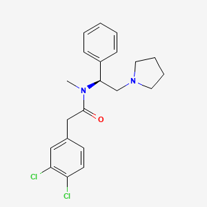 molecular formula C21H24Cl2N2O B1230600 2-(3,4-dichlorophenyl)-N-methyl-N-[(1S)-1-phenyl-2-(1-pyrrolidinyl)ethyl]acetamide 