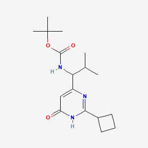 Tert-butyl (1-(2-cyclobutyl-6-hydroxypyrimidin-4-yl)-2-methylpropyl)carbamate