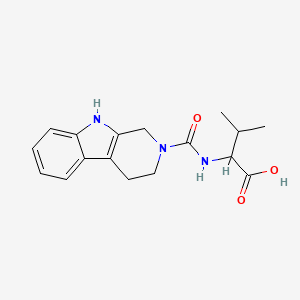 (2S)-3-Methyl-2-({1H,2H,3H,4H,9H-pyrido[3,4-b]indole-2-carbonyl}amino)butanoic acid