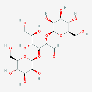 molecular formula C18H32O16 B1230610 D-Mannose-O-beta-D-mannopyranosyl-(1-4)-O-beta-D-mannopyranosyl-(1-4)- CAS No. 28173-52-6