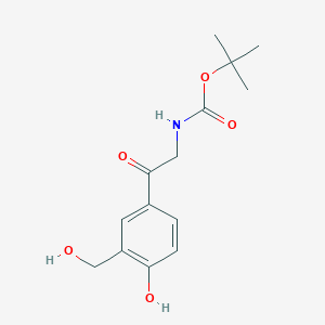 Tert-butyl (2-(4-hydroxy-3-(hydroxymethyl)phenyl)-2-oxoethyl)carbamate