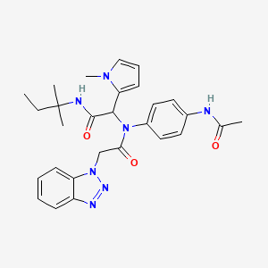 2-(4-acetamido-N-[2-(benzotriazol-1-yl)acetyl]anilino)-N-(2-methylbutan-2-yl)-2-(1-methylpyrrol-2-yl)acetamide