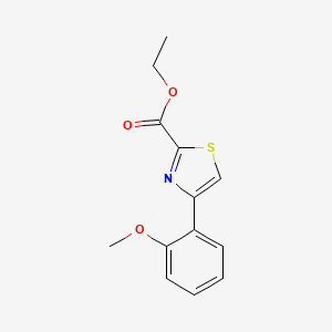 molecular formula C13H13NO3S B12306151 Ethyl 4-(2-methoxyphenyl)thiazole-2-carboxylate 