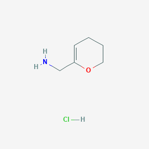 molecular formula C6H12ClNO B12306166 (3,4-dihydro-2H-pyran-6-yl)methanamine hydrochloride 