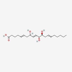 molecular formula C20H34O5 B1230617 (11R,12S)-8,11,12-trihydroxyicosa-5,9,14-trienoic acid 