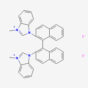 1-Methyl-3-[1-[2-(3-methylbenzimidazol-3-ium-1-yl)naphthalen-1-yl]naphthalen-2-yl]benzimidazol-1-ium;diiodide