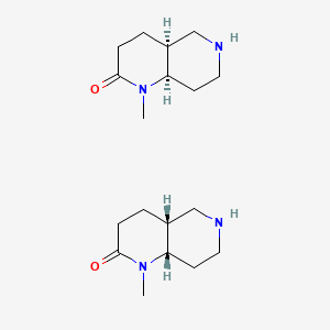 molecular formula C18H32N4O2 B12306191 (4aR,8aS)-1-methyl-3,4,4a,5,6,7,8,8a-octahydro-1,6-naphthyridin-2-one;(4aS,8aR)-1-methyl-3,4,4a,5,6,7,8,8a-octahydro-1,6-naphthyridin-2-one 