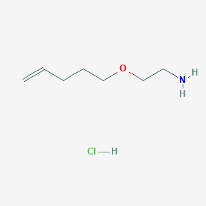 molecular formula C7H16ClNO B12306196 2-(Pent-4-en-1-yloxy)ethan-1-amine hydrochloride 