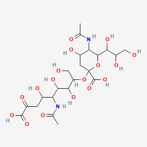 5-acetamido-2-(5-acetamido-8-carboxy-1,3,4,6-tetrahydroxy-8-oxooctan-2-yl)oxy-4-hydroxy-6-(1,2,3-trihydroxypropyl)oxane-2-carboxylic acid