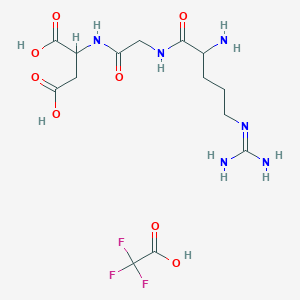 molecular formula C14H23F3N6O8 B12306233 Arg-Gly-Asp TFA 