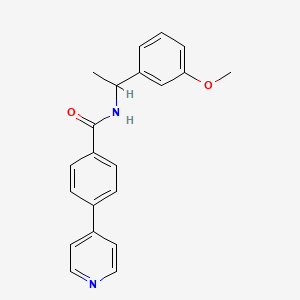 N-[1-(3-methoxyphenyl)ethyl]-4-(pyridin-4-yl)benzamide