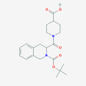 1-[(3S)-2-[(tert-Butoxy)carbonyl]-1,2,3,4-tetrahydroisoquinoline-3-carbonyl]piperidine-4-carboxylic acid