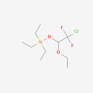 molecular formula C10H21ClF2O2Si B12306267 (2-Chloro-1-ethoxy-2,2-difluoroethoxy)triethylsilane 