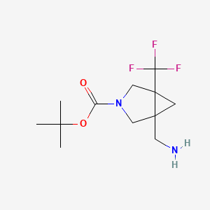 rac-tert-butyl (1R,5R)-1-(aminomethyl)-5-(trifluoromethyl)-3-azabicyclo[3.1.0]hexane-3-carboxylate, cis