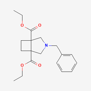 molecular formula C19H25NO4 B12306291 1,5-Diethyl 3-benzyl-3-azabicyclo[3.2.0]heptane-1,5-dicarboxylate 