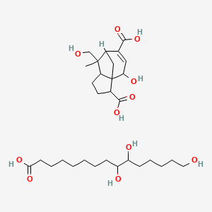 10-Hydroxy-6-(hydroxymethyl)-6-methyltricyclo[5.3.1.01,5]undec-8-ene-2,8-dicarboxylic acid;9,10,15-trihydroxypentadecanoic acid