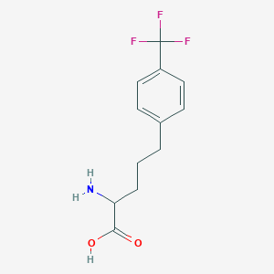 molecular formula C12H14F3NO2 B12306296 2-Amino-5-[4-(trifluoromethyl)phenyl]pentanoic acid 