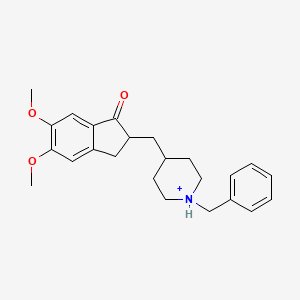 molecular formula C24H30NO3+ B1230630 Donepezil (1+) 