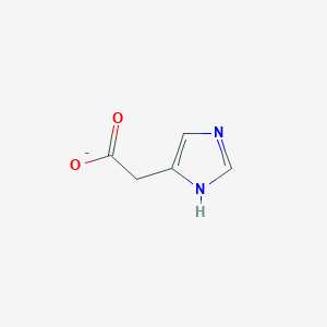 molecular formula C5H5N2O2- B1230631 咪唑-4-基乙酸酯 
