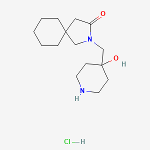 2-((4-Hydroxypiperidin-4-yl)methyl)-2-azaspiro[4.5]decan-3-one hydrochloride