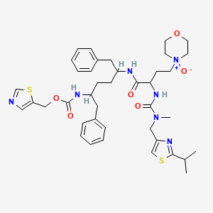 4-(3-{[1,6-Diphenyl-5-({[(1,3-thiazol-5-yl)methoxy]carbonyl}amino)hexan-2-yl]carbamoyl}-3-{[methyl({[2-(propan-2-yl)-1,3-thiazol-4-yl]methyl})carbamoyl]amino}propyl)morpholin-4-ium-4-olate