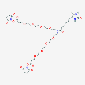 2,5-dioxopyrrolidin-1-yl 1-(N-{15-[(2,5-dioxopyrrolidin-1-yl)oxy]-15-oxo-3,6,9,12-tetraoxapentadecan-1-yl}-6-[(4R,5S)-5-methyl-2-oxoimidazolidin-4-yl]hexanamido)-3,6,9,12-tetraoxapentadecan-15-oate