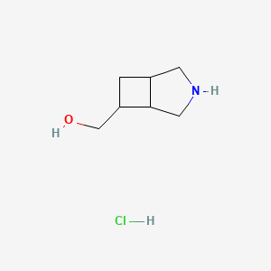 molecular formula C7H14ClNO B12306336 {3-Azabicyclo[3.2.0]heptan-6-yl}methanol hydrochloride 