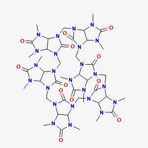 molecular formula C42H60N24O12 B12306339 Dodecamethylbambus[6]uril hydrate, bu[6] 