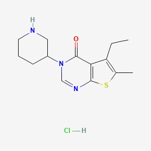 5-ethyl-6-methyl-3-(piperidin-3-yl)thieno[2,3-d]pyrimidin-4(3H)-one hydrochloride