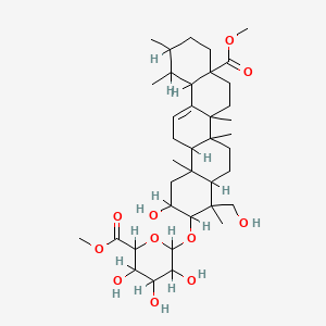 methyl 3,4,5-trihydroxy-6-[[2-hydroxy-4-(hydroxymethyl)-8a-methoxycarbonyl-4,6a,6b,11,12,14b-hexamethyl-2,3,4a,5,6,7,8,9,10,11,12,12a,14,14a-tetradecahydro-1H-picen-3-yl]oxy]oxane-2-carboxylate