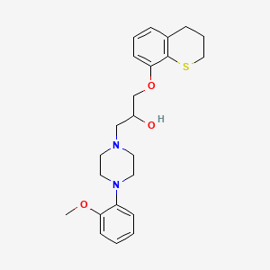 molecular formula C23H30N2O3S B1230636 8-((3-(4-(2-Methoxyphenyl)piperazin-1-yl)-2-hydroxypropyl)oxy)thiochroman CAS No. 153804-23-0