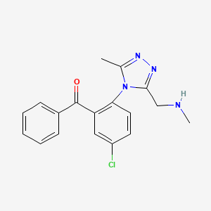 5-Chloro-2-(3-methyl-5-((methylamino)methyl)-4H-1,2,4-triazole-4-yl)benzophenone