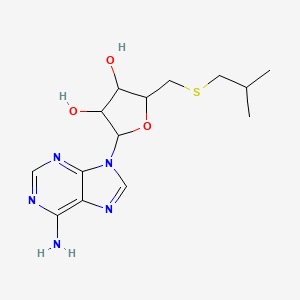 molecular formula C14H21N5O3S B1230639 2-(6-Aminopurin-9-yl)-5-(2-methylpropylsulfanylmethyl)oxolane-3,4-diol 
