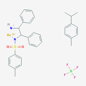 (2-Azanidyl-1,2-diphenylethyl)-(4-methylphenyl)sulfonylazanide;1-methyl-4-propan-2-ylbenzene;ruthenium(3+);tetrafluoroborate