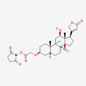 (2,5-dioxopyrrolidin-1-yl) 2-[[(3S,5R,8R,9S,10S,12R,13S,14S,17R)-12,14-dihydroxy-10,13-dimethyl-17-(5-oxo-2H-furan-3-yl)-1,2,3,4,5,6,7,8,9,11,12,15,16,17-tetradecahydrocyclopenta[a]phenanthren-3-yl]oxy]acetate