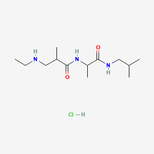 molecular formula C13H28ClN3O2 B12306430 3-(ethylamino)-2-methyl-N-{1-[(2-methylpropyl)carbamoyl]ethyl}propanamide hydrochloride 