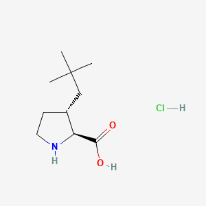 (2S,3S)-3-(2,2-dimethylpropyl)pyrrolidine-2-carboxylic acid hydrochloride