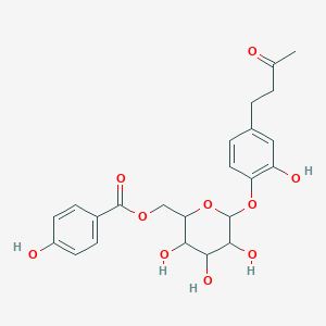 [3,4,5-Trihydroxy-6-[2-hydroxy-4-(3-oxobutyl)phenoxy]oxan-2-yl]methyl 4-hydroxybenzoate