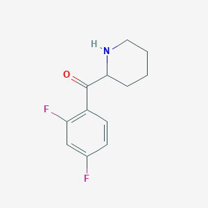 molecular formula C12H13F2NO B12306473 (2,4-Difluorophenyl)(piperidin-2-yl)methanone HCl 