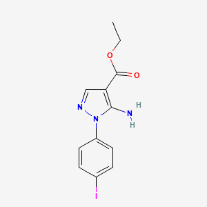 molecular formula C12H12IN3O2 B12306477 Ethyl 5-amino-1-(4-iodophenyl)-1h-pyrazole-4-carboxylate 