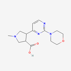 molecular formula C14H20N4O3 B12306480 1-Methyl-4-(2-morpholinopyrimidin-4-yl)pyrrolidine-3-carboxylic acid 