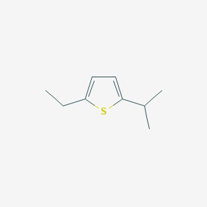 molecular formula C9H14S B123065 Thiophene, 2-ethyl-5-isopropyl CAS No. 147871-77-0