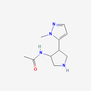 rac-N-[(3R,4S)-4-(1-methyl-1H-pyrazol-5-yl)pyrrolidin-3-yl]acetamide, trans