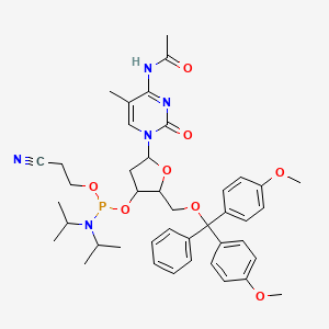 N-[1-[5-[[bis(4-methoxyphenyl)-phenylmethoxy]methyl]-4-[2-cyanoethoxy-[di(propan-2-yl)amino]phosphanyl]oxyoxolan-2-yl]-5-methyl-2-oxopyrimidin-4-yl]acetamide