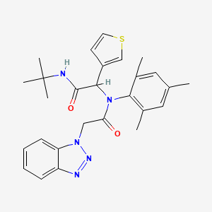 2-[(2-Benzotriazol-1-yl-acetyl)-(2,4,6-trimethyl-phenyl)-amino]-N-tert-butyl-2-thiophen-3-yl-acetamide
